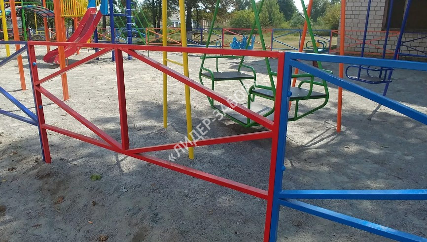 Купить Забор для детского сада двухцветный